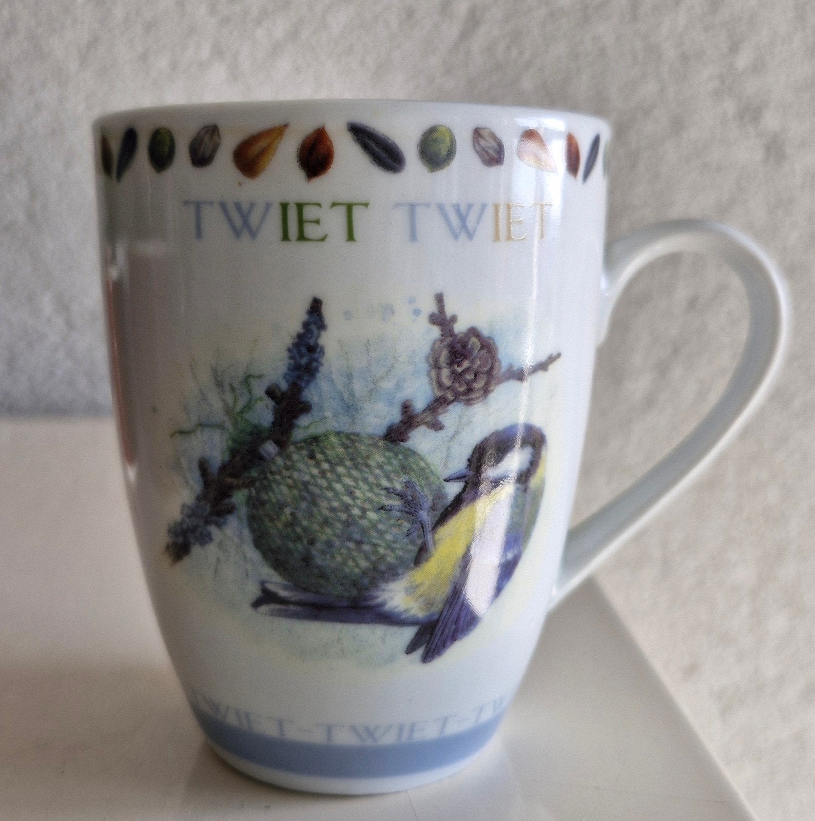 Beker Theo met Vogel opdrukken, Ophalen of Verzenden, Zo goed als nieuw, Overige stijlen, Kop(pen) en/of Schotel(s)