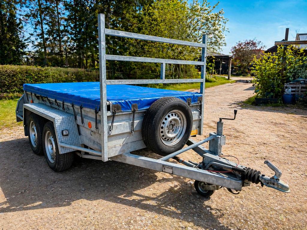 Geremde aanhanger 2000kg – nette staat – LED – nieuwe bodem, Ophalen, Gebruikt