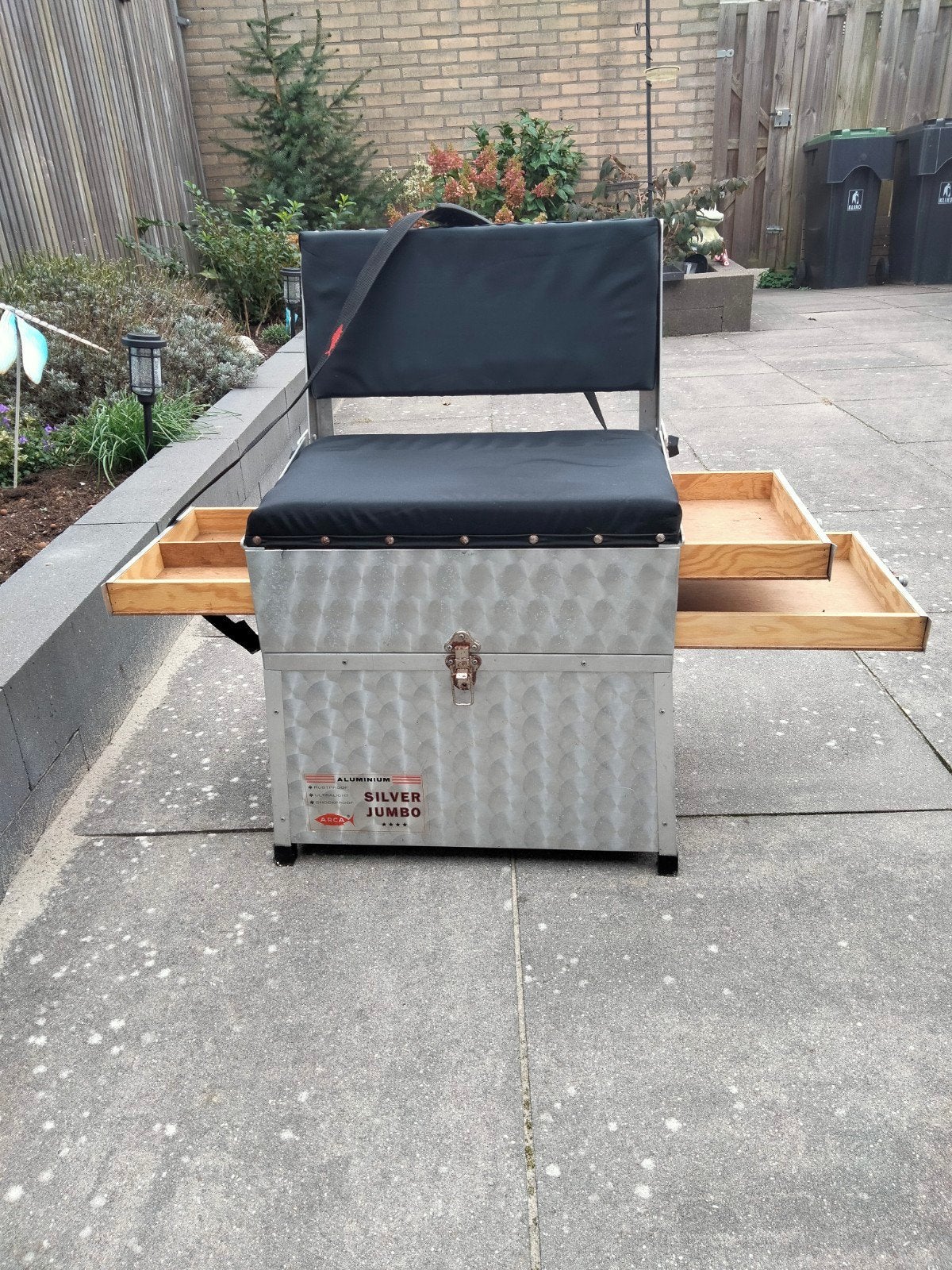 Viskoffer / visstoel - met plateau, Ophalen, Gebruikt, Koffer of Tas