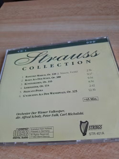 Cd Strauss collection deel 1 h, Overige componisten, Overige typen, Ophalen of Verzenden, Zo goed als nieuw
