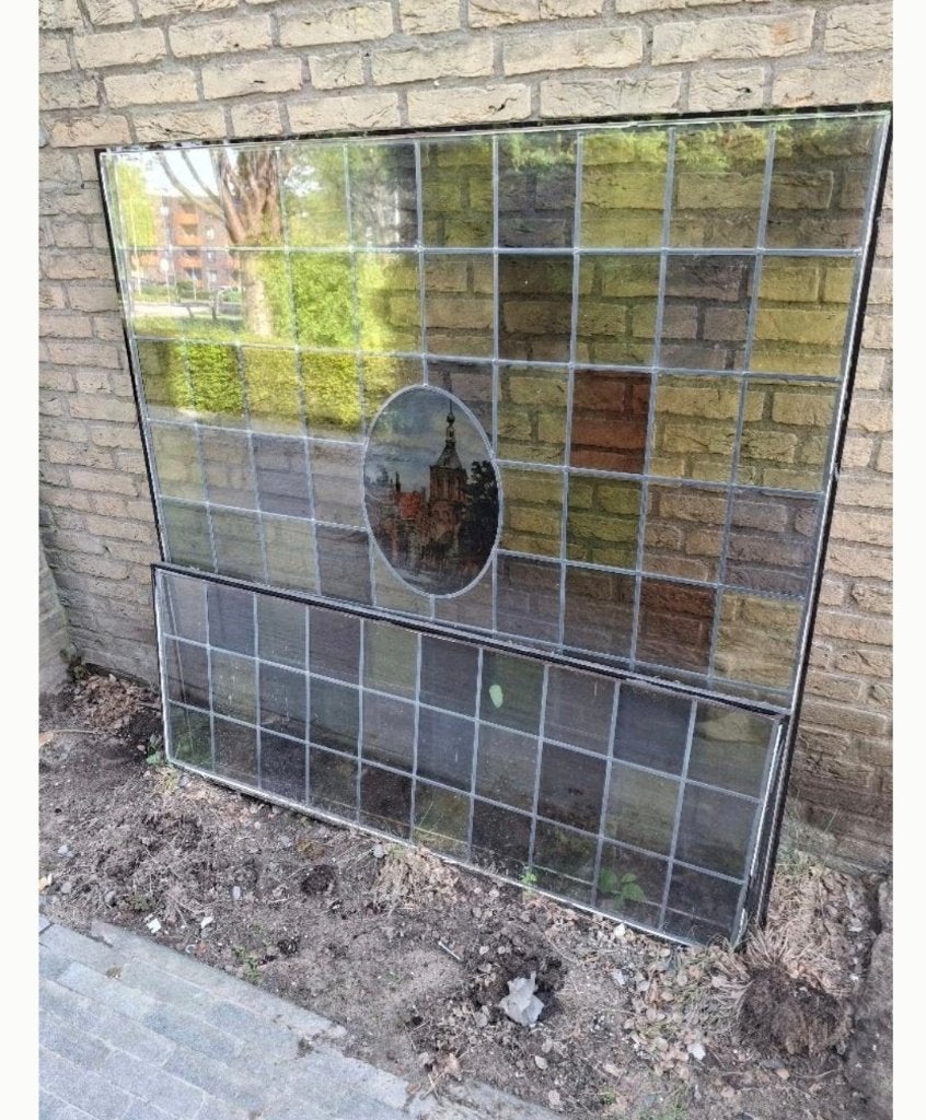 Glas in lood, Doe-het-zelf en Verbouw, Glas en Ramen, Ophalen, Gevelraam of Ruit, Gebruikt, Minder dan 80 cm