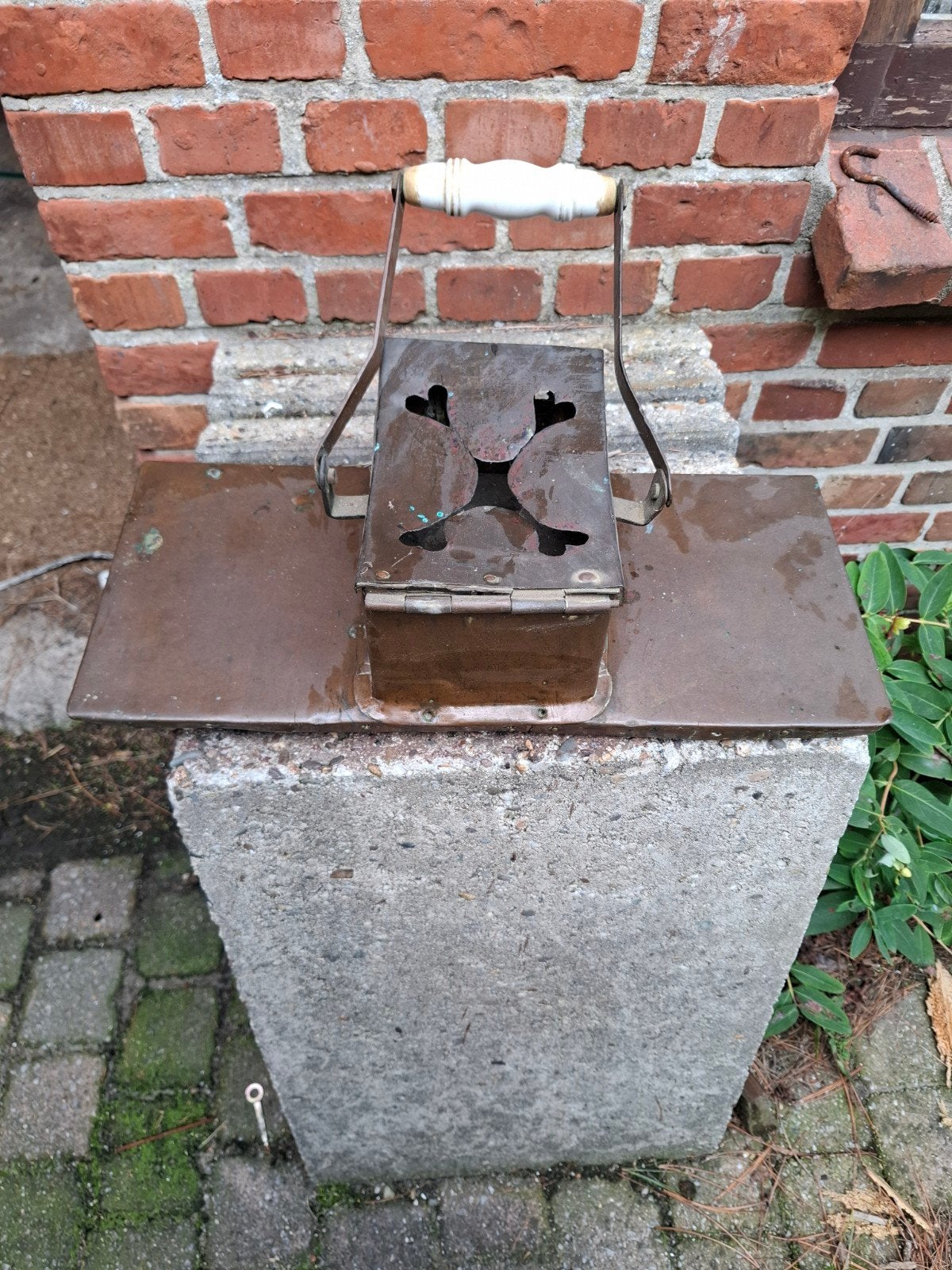 Antieke koperen rijtuigstoof, Ophalen of Verzenden