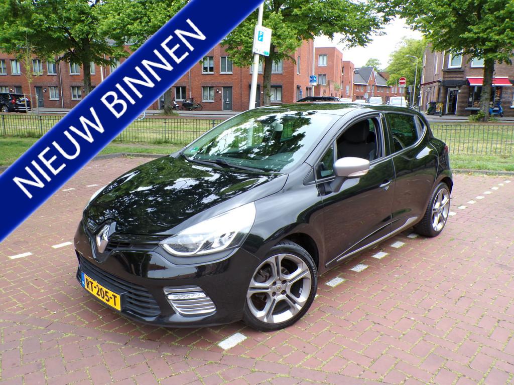Renault Clio 0.9 TCe Iconic GT Line Panoramadak (bj 2016), Auto's, Euro 6, Zwart, Leder, Handgeschakeld