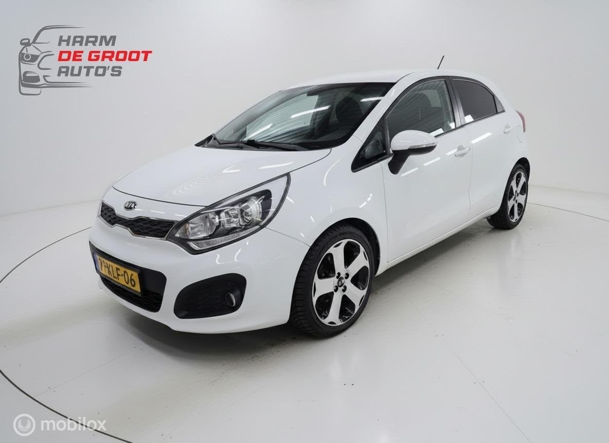 Kia Rio 1.2 CVVT Super Pack/Cruise/Clima/Keyless/Pdc/Navi, Euro 5, 4 cilinders, Wit, Origineel Nederlands