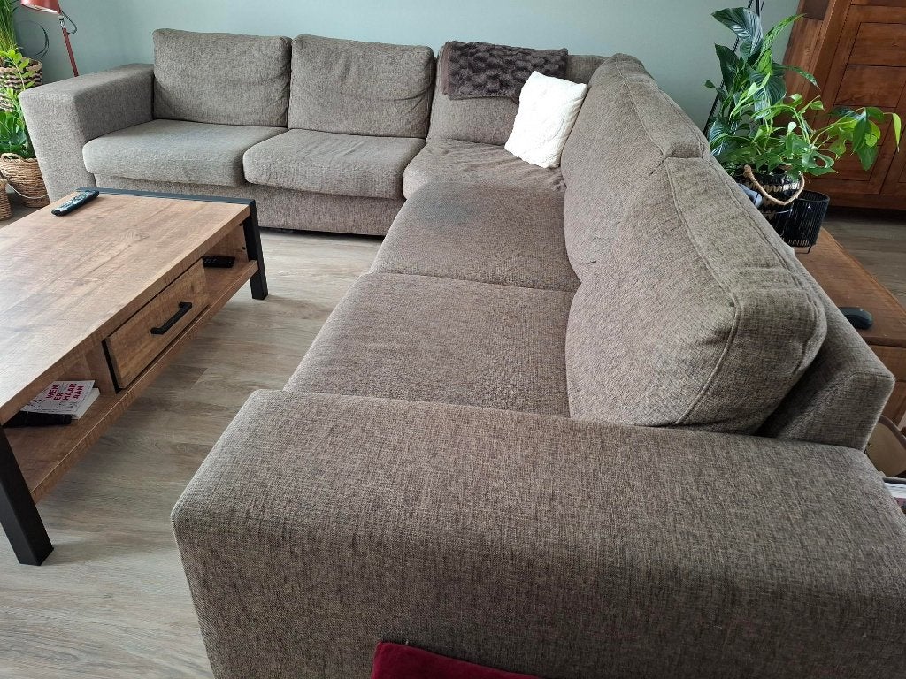 hoekbank, Huis en Inrichting, Banken | Bankstellen, Ophalen, 250 tot 300 cm, Gebruikt, Hoekbank