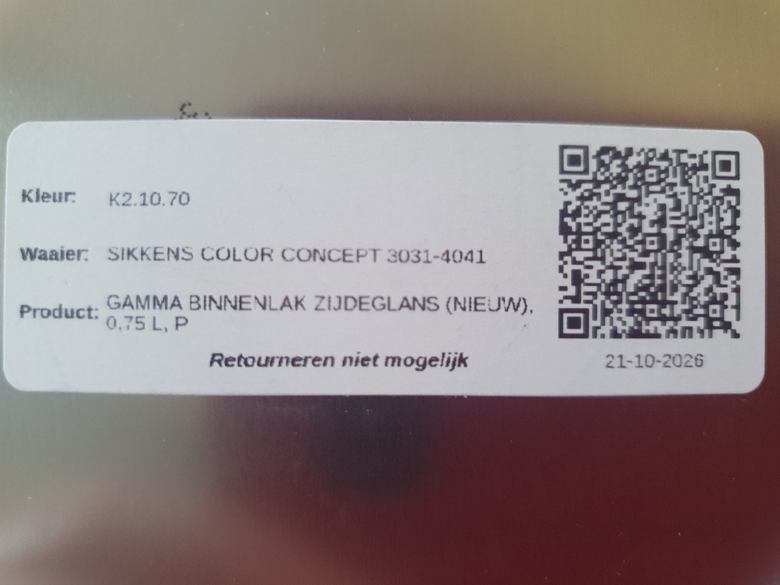 blik verf 750 ml, Ophalen, Nieuw, Lak, Minder dan 5 liter