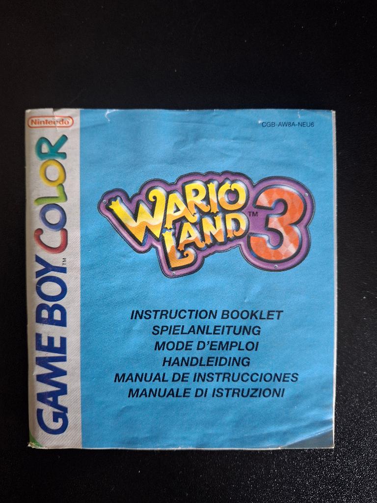 Wario Land 3 handleiding voor Gameboy Color, Avontuur en Actie, Gebruikt, 1 speler, Ophalen of Verzenden