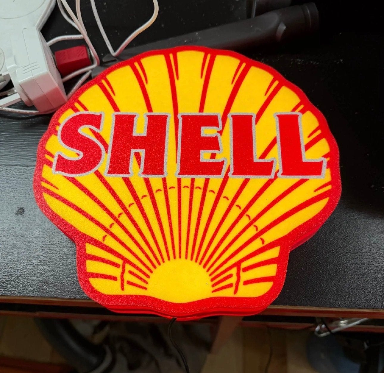 Shell logo lichtbak - 26 cm hoog, Verzamelen, Merken en Reclamevoorwerpen, Verzenden, Nieuw, Lichtbak of (neon) lamp