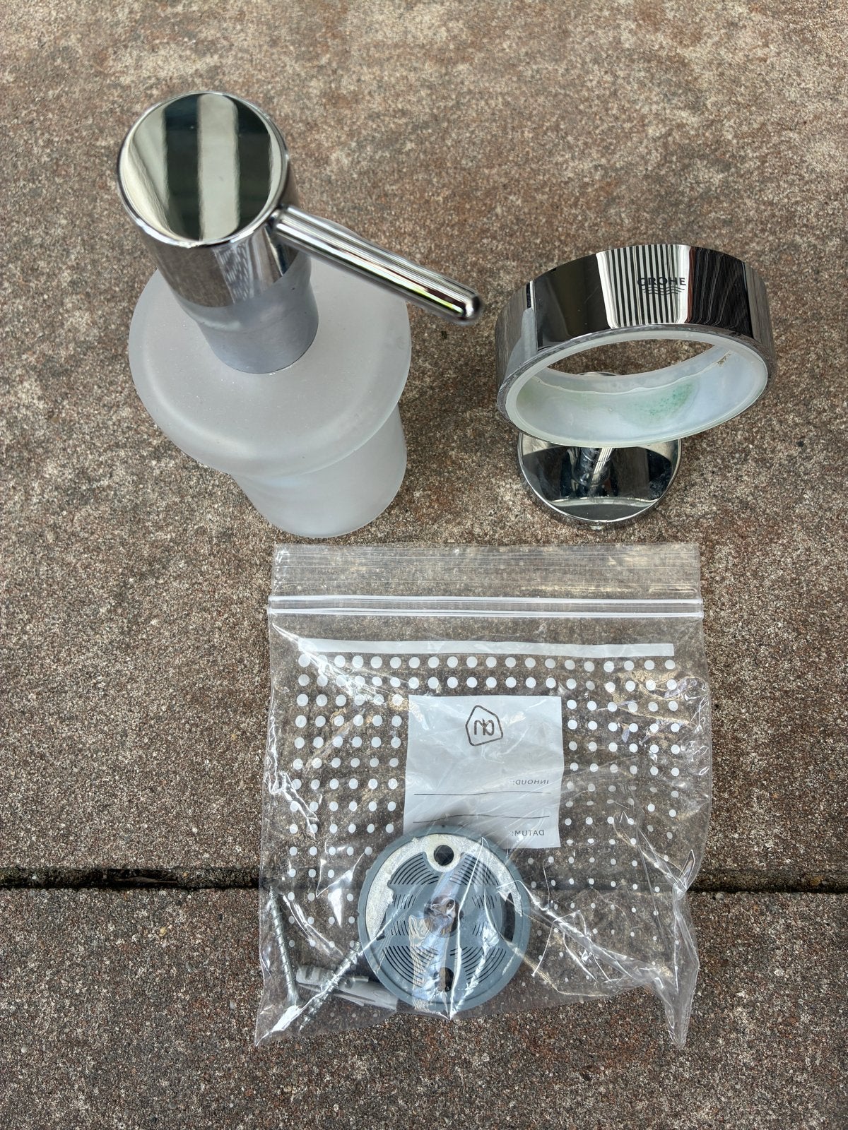 Grohe Zeepdispenser - Chroom en Matglas, Ophalen of Verzenden, Nieuw, Overige kleuren, Overige typen