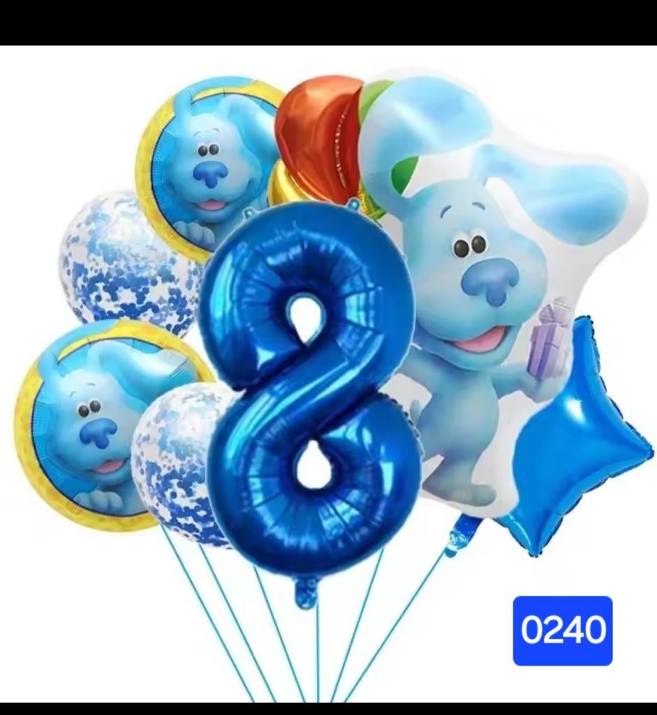 Nieuw Blue's Clues Verjaardag Ballonnen Set - Nummer 8, Ophalen, Nieuw, Versiering, Verjaardag