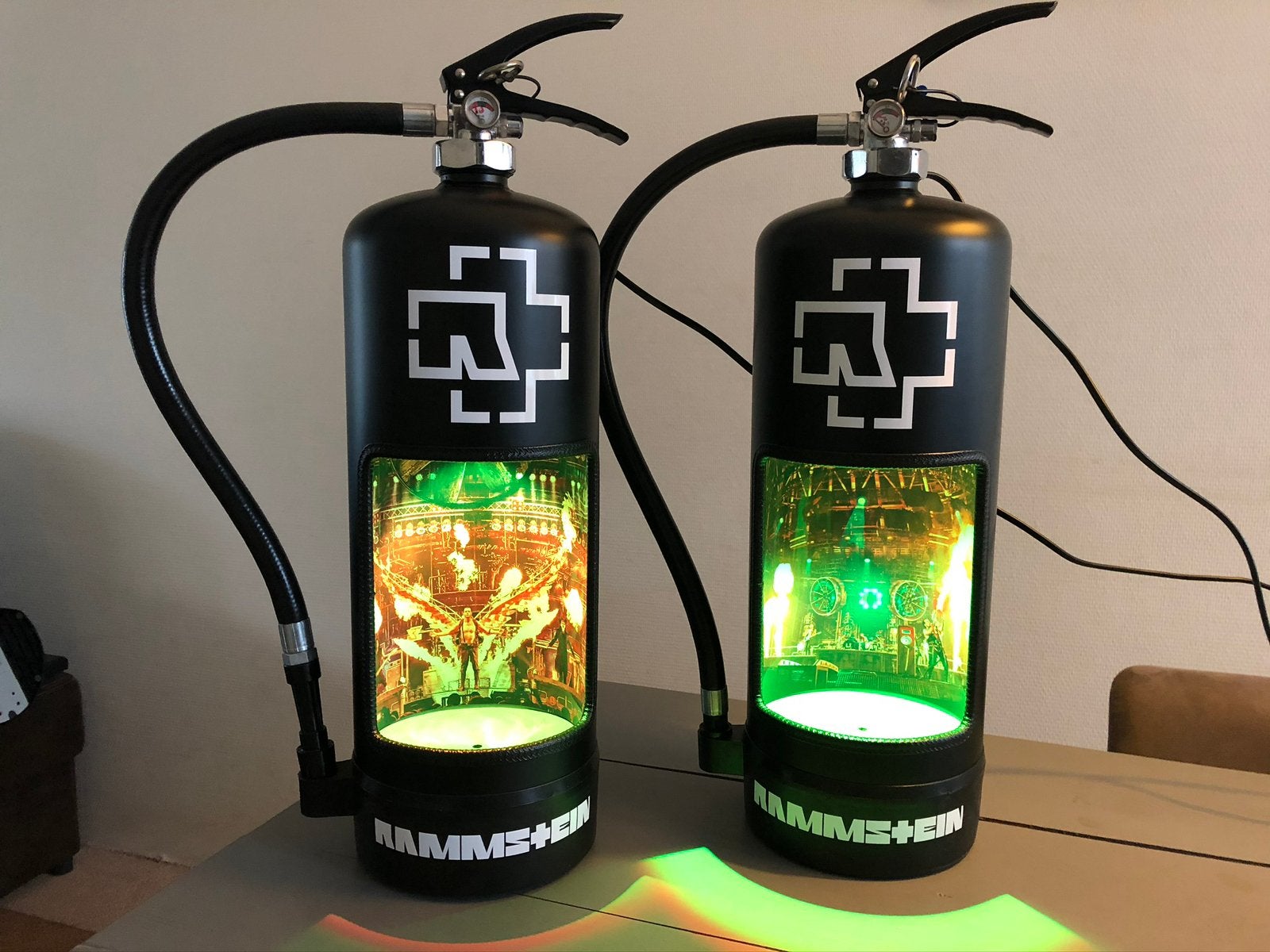 Rammstein brandblusser lamp, Ophalen of Verzenden, Zo goed als nieuw, Overige typen