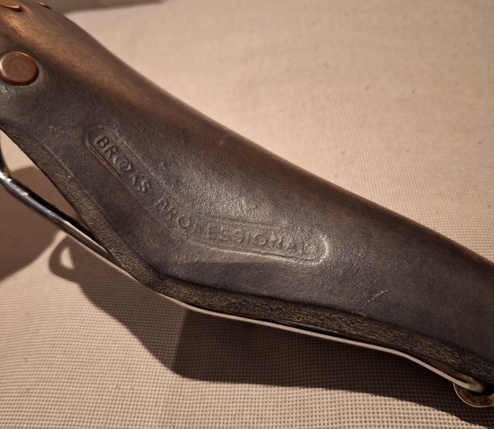 vintage brooks professionel zadel 1977, Overige merken, Gebruikt, Leer, Ophalen of Verzenden