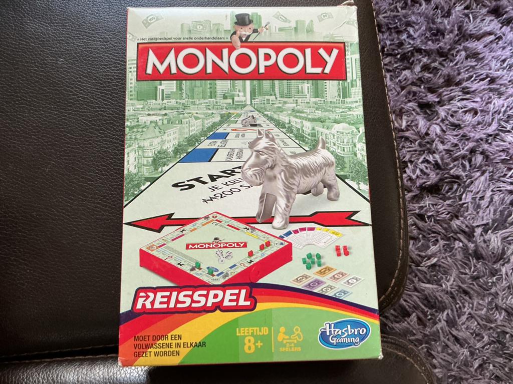 Monopoly Reisspel - Compact en Compleet, Drie of vier spelers, Ophalen of Verzenden, Gebruikt, Reisspel