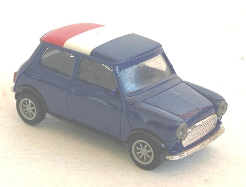 Mini Cooper blauw Herpa * FRANKRIJK *., Hobby en Vrije tijd, Modelauto's | 1:87, Ophalen, Gebruikt, Auto, Herpa