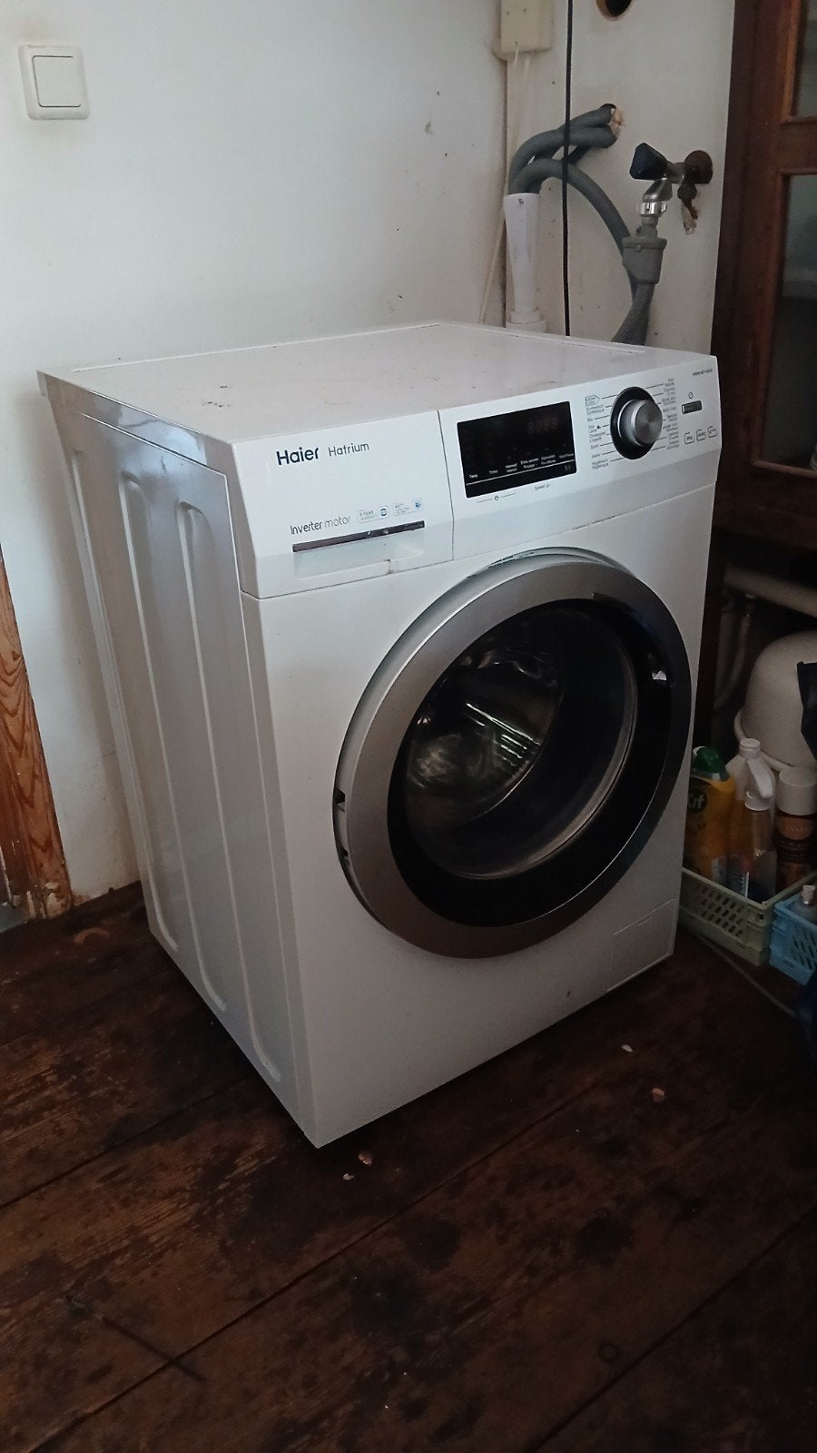 Haier Hattrick Wasmachine 8 kg - Energiezuinig, Ophalen, Gebruikt, 85 tot 90 cm, 1200 tot 1600 toeren