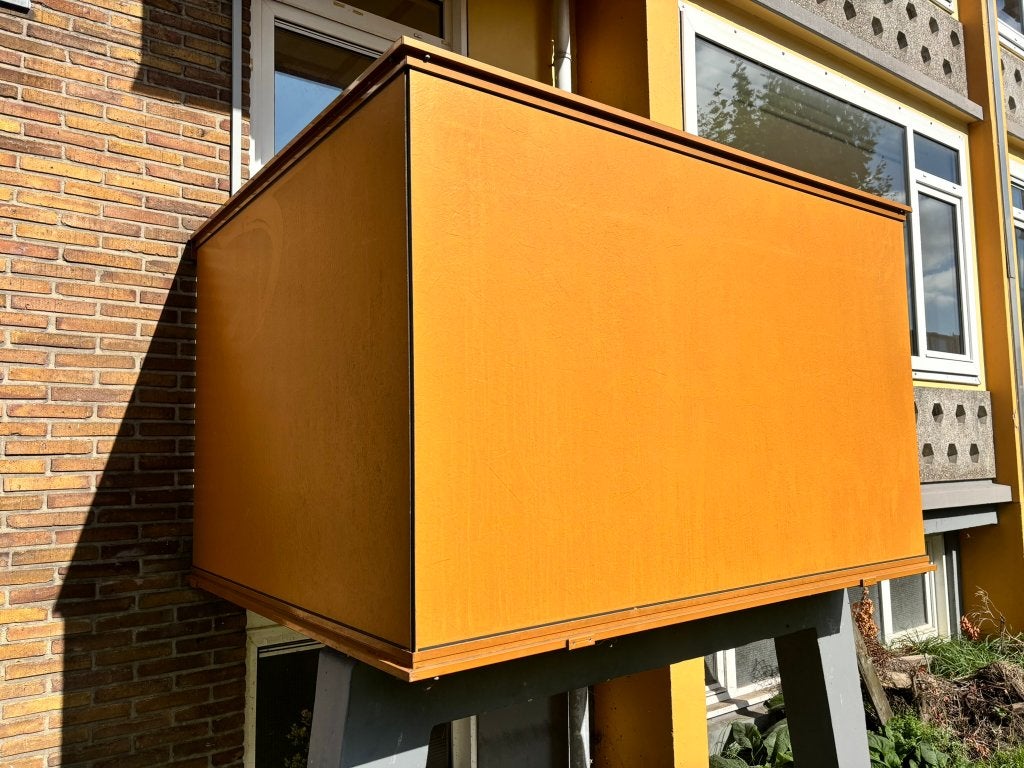 Oranje HPL platen 12 mm | Trespa gevelplaten div. maten, Doe-het-zelf en Verbouw, Platen en Panelen, Ophalen, Gebruikt, HPL, Minder dan 20 mm
