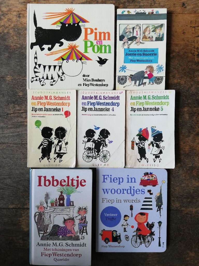Annie M.G.& Fiep: Jip en Janneke; Jorrie en Snorrie;Ibbeltje, Annie M.G. Schmidt;Fiep Westendorp;Astrid Lindgren;Miep Diekmann