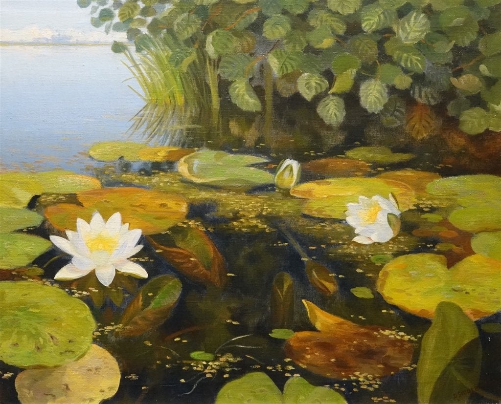 Dirk Smorenberg (1883-1960), Waterlelies, Antiek en Kunst, Ophalen of Verzenden