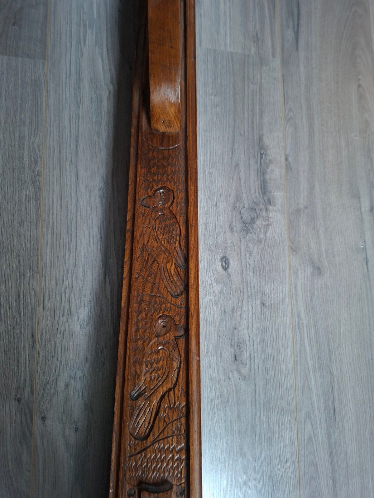 Houten schouw pilaren, Ophalen