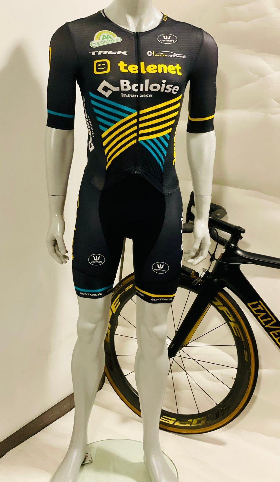 Wielrenkleding wielrenpak snelpak speedsuit maat S Vermarc, S, Heren, Ophalen of Verzenden, Zo goed als nieuw