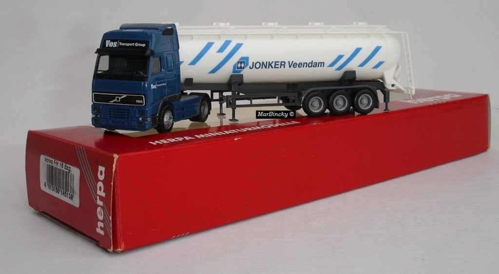 Herpa 145138 Volvo FH16 Vos Oss Tankoplegger Jonker Veendam!, Hobby en Vrije tijd, Ophalen of Verzenden, Zo goed als nieuw, Bus of Vrachtwagen