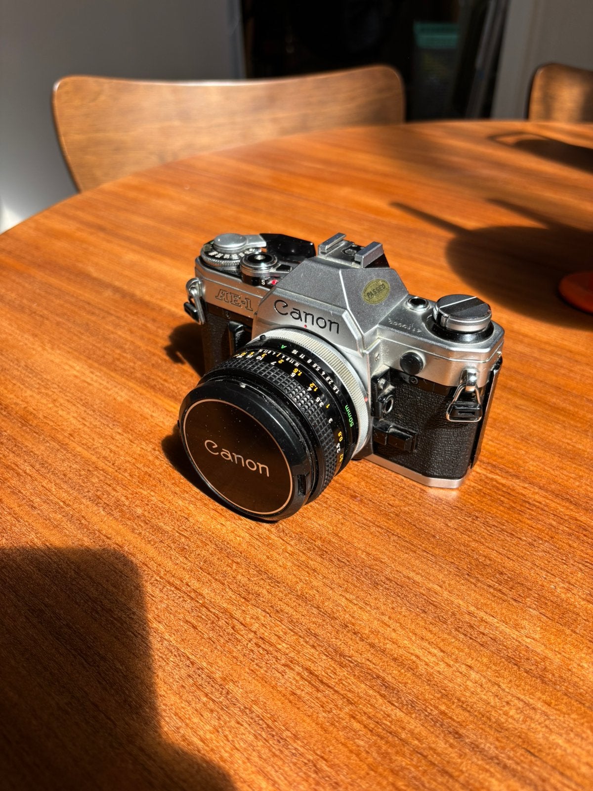 Canon AE-1 spiegelreflexcamera met 50mm lens, Ophalen, Gebruikt, Spiegelreflex, Canon