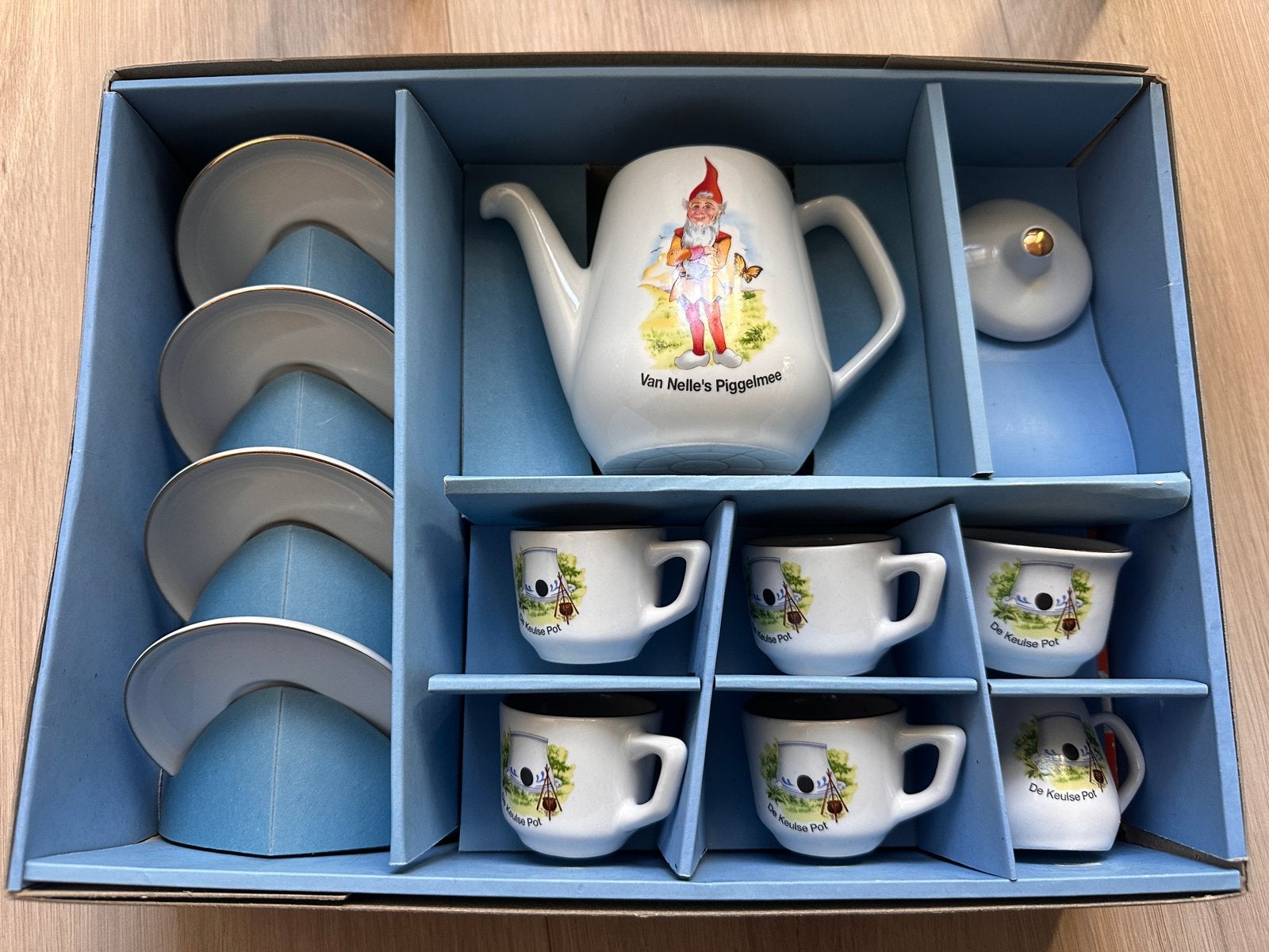 Vintage Van Nelle Piggelmee Kinderservies "De Keulse Pot", Ophalen of Verzenden