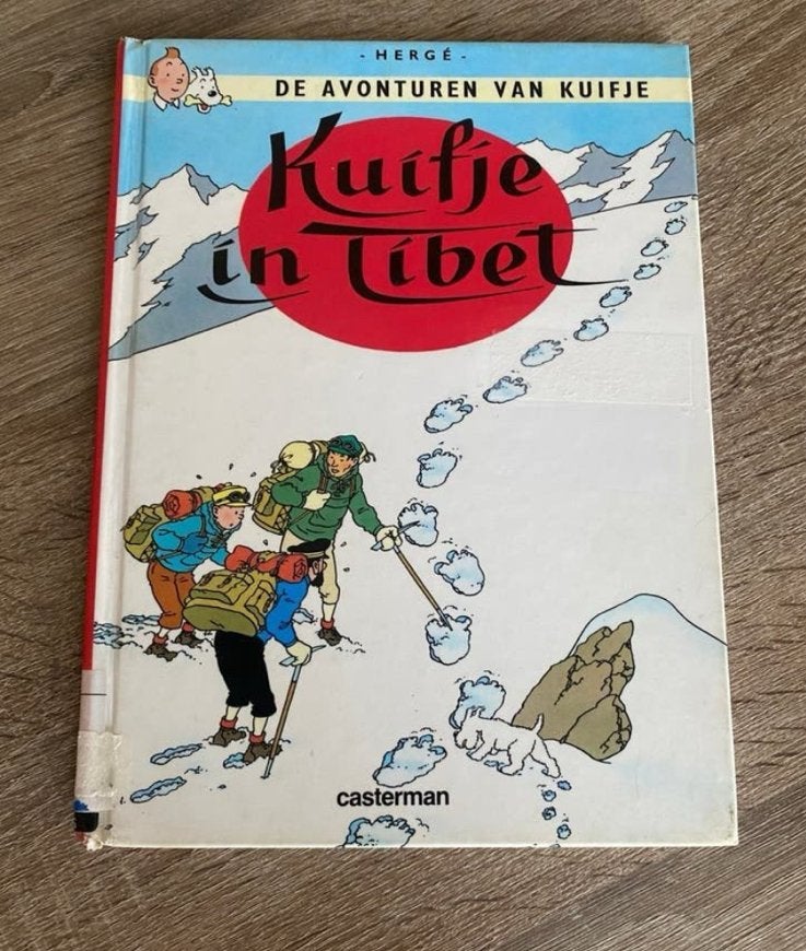 H. Herge - Kuifje in Tibet, Eén stripboek, Ophalen of Verzenden, Gelezen