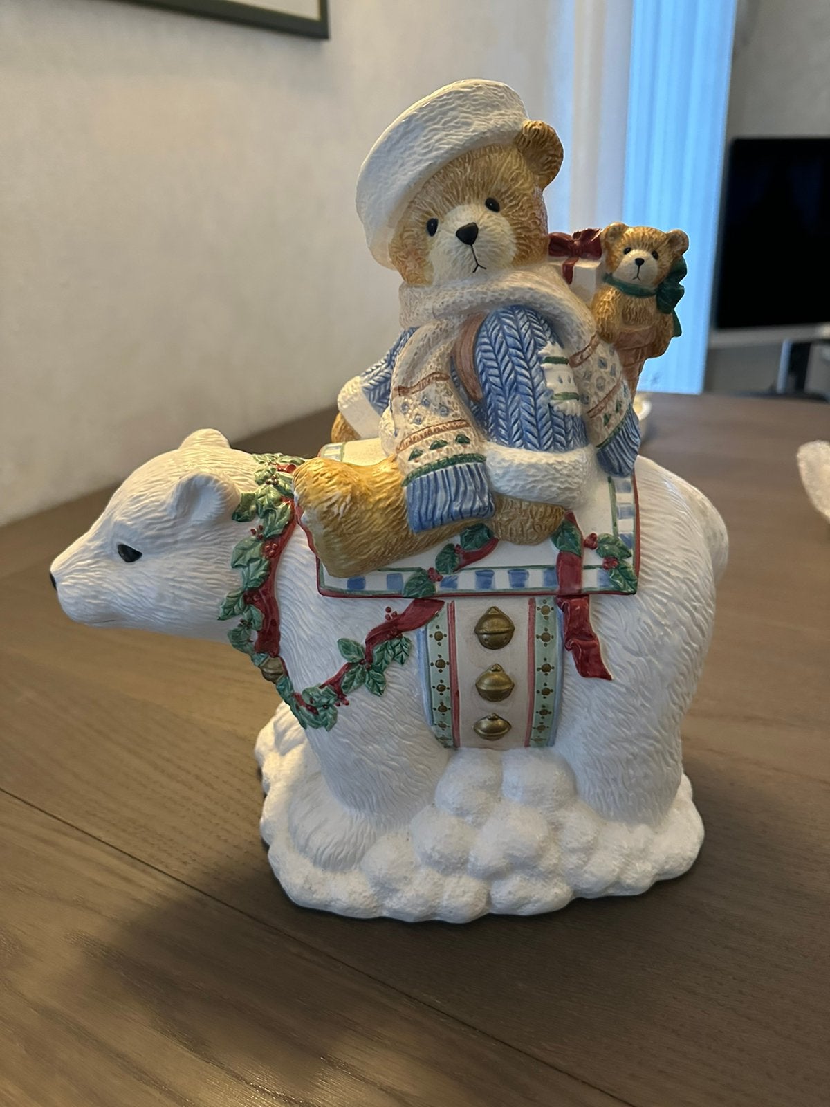 Cherised Teddies kerst koekjespot, Ophalen of Verzenden, Zo goed als nieuw, Dier