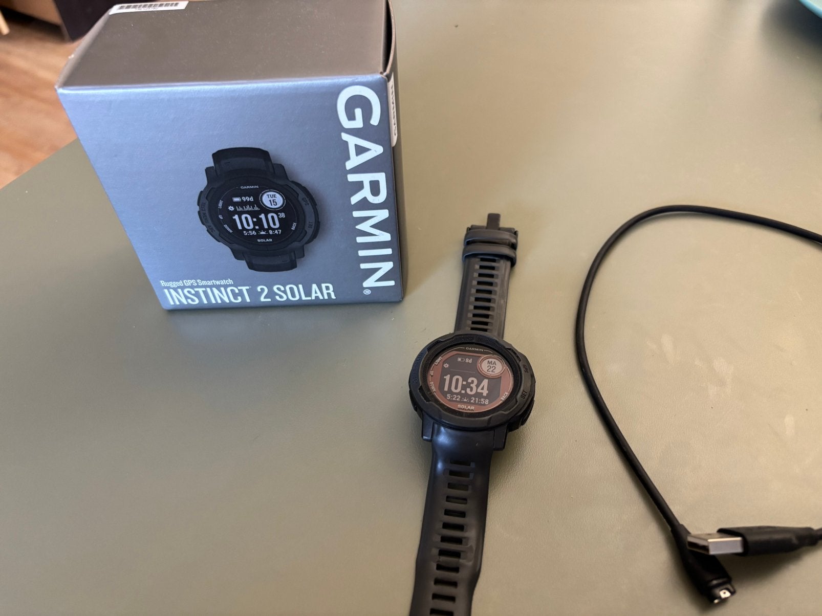 Garmin instinct 2 solar, Ophalen of Verzenden, Gebruikt, Zwart, Android