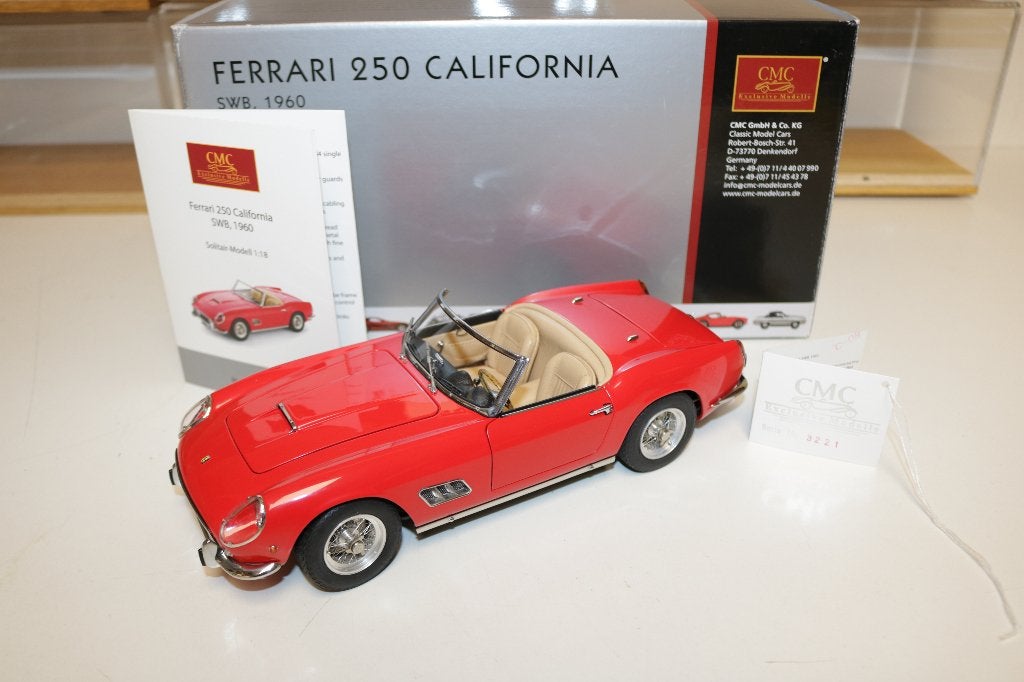 CMC M-091 Ferrari California Spyder 1961 PERFECT MIB 1:18, Ophalen of Verzenden, Nieuw, Auto, Overige merken