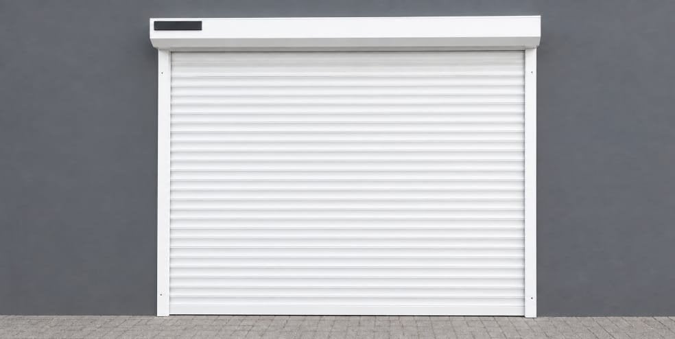 Witte Rolluik - Elektrisch bediend, Doe-het-zelf en Verbouw, Ophalen, Wit, Nieuw, 200 cm of meer