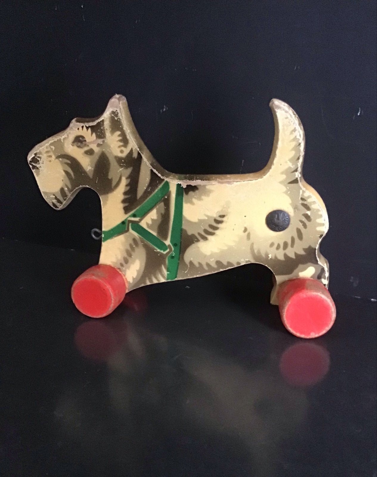 Jaren '50 GECEVO Houten Speelgoed Hondje Thüringen, Ophalen of Verzenden, Gebruikt