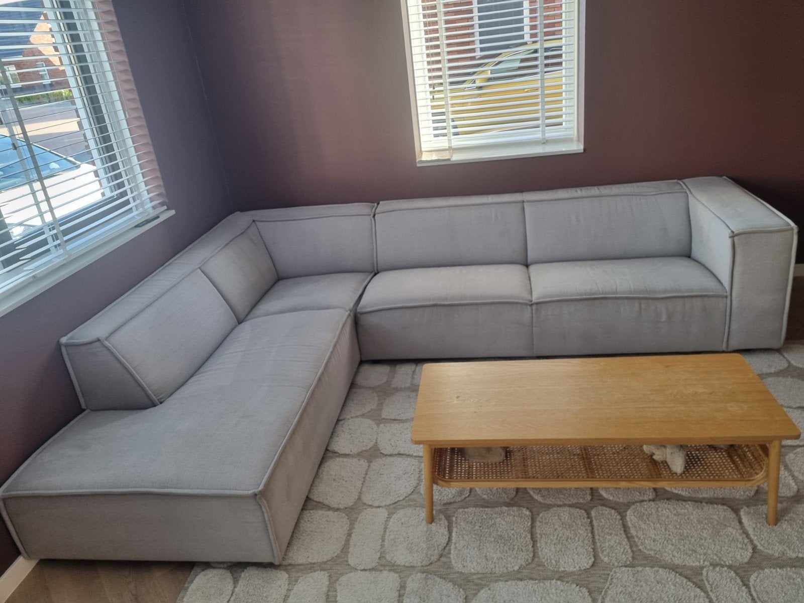By Sidde Sommer Hoekbank - Pure 809 Silver Grey, Huis en Inrichting, Ophalen, Gebruikt, Hoekbank, 300 cm of meer