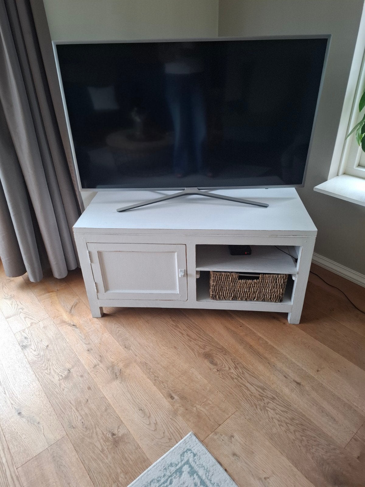 Tv meubel teakhout gratis, Gebruikt, Teakhout, Ophalen of Verzenden, Minder dan 100 cm