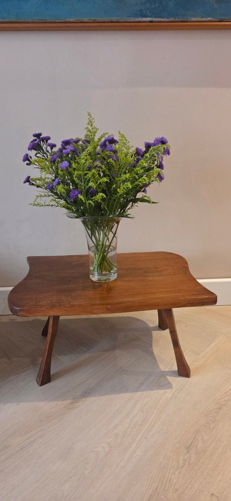 Mid-century bijzettafel met organische vorm, Ophalen, Minder dan 45 cm, Gebruikt, 55 tot 75 cm