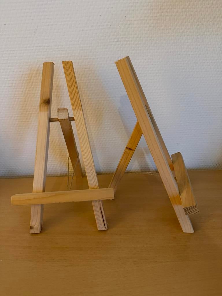 Mini ezels van hout, 25cm hoog - perfect voor kleine kunstwe, Hobby en Vrije tijd, Schilderen, Ophalen of Verzenden, Zo goed als nieuw