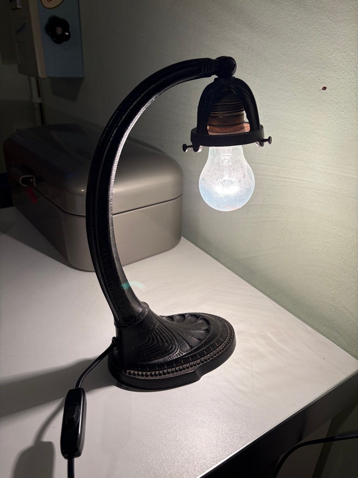Jugendstil / Art Nouveau tafellamp – sierlijke lampvoet, Ophalen