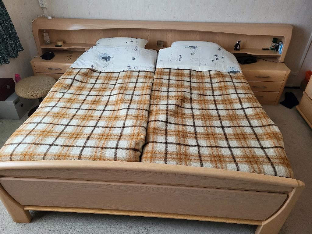 2 persoons bed, Ophalen, Gebruikt, 90 cm, Tweepersoons