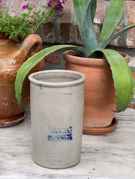 GROTE HOGE MOSTERDPOT VAN "VAN RIJN'S", Verzenden