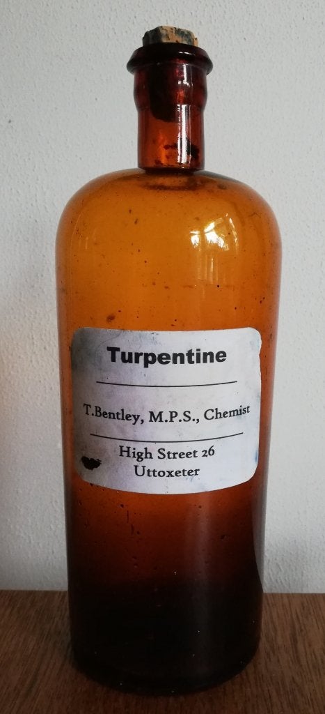 Apotheekfles Turpentine, Ophalen of Verzenden