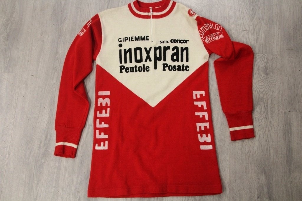 vintage ''wol'' Inoxpran Effebi wielertrui / wielershirt, Ophalen of Verzenden, Zo goed als nieuw, Zz, Zz