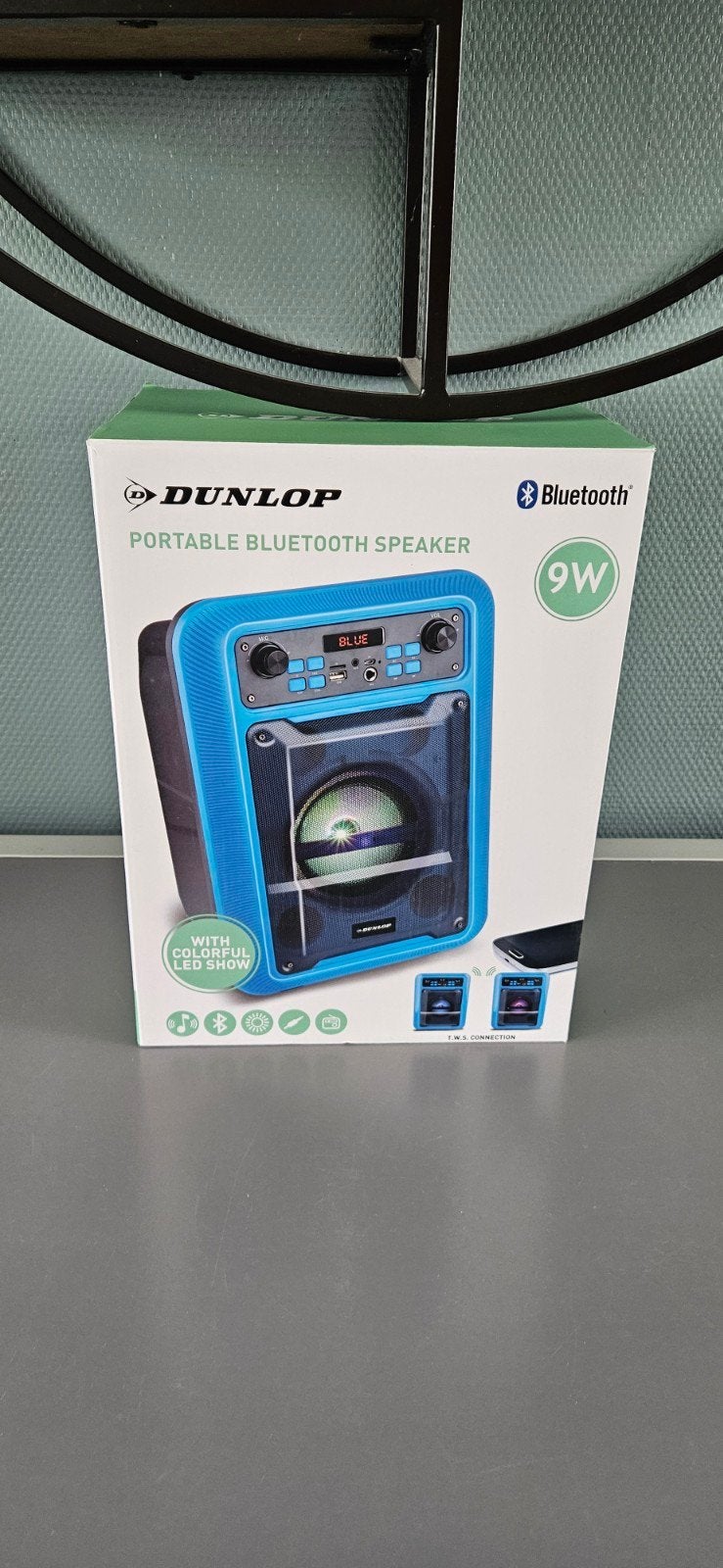 Dunlop Draagbare Bluetooth Speaker met LED Show, Overige merken, Inclusief kabels, Ophalen of Verzenden, Zo goed als nieuw