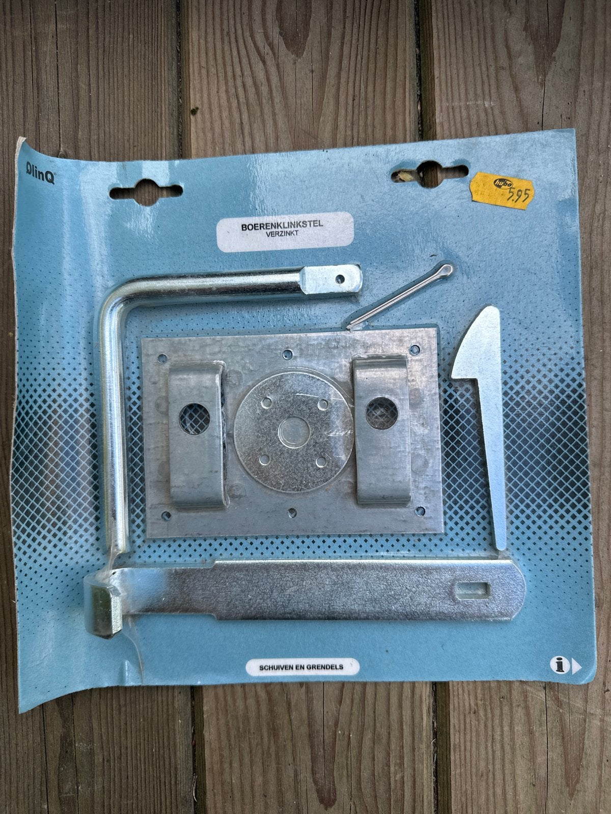 Boerenklinkstel verzinkt - Nieuw in verpakking, Ophalen of Verzenden, Nieuw, IJzer, Schuif of Grendel