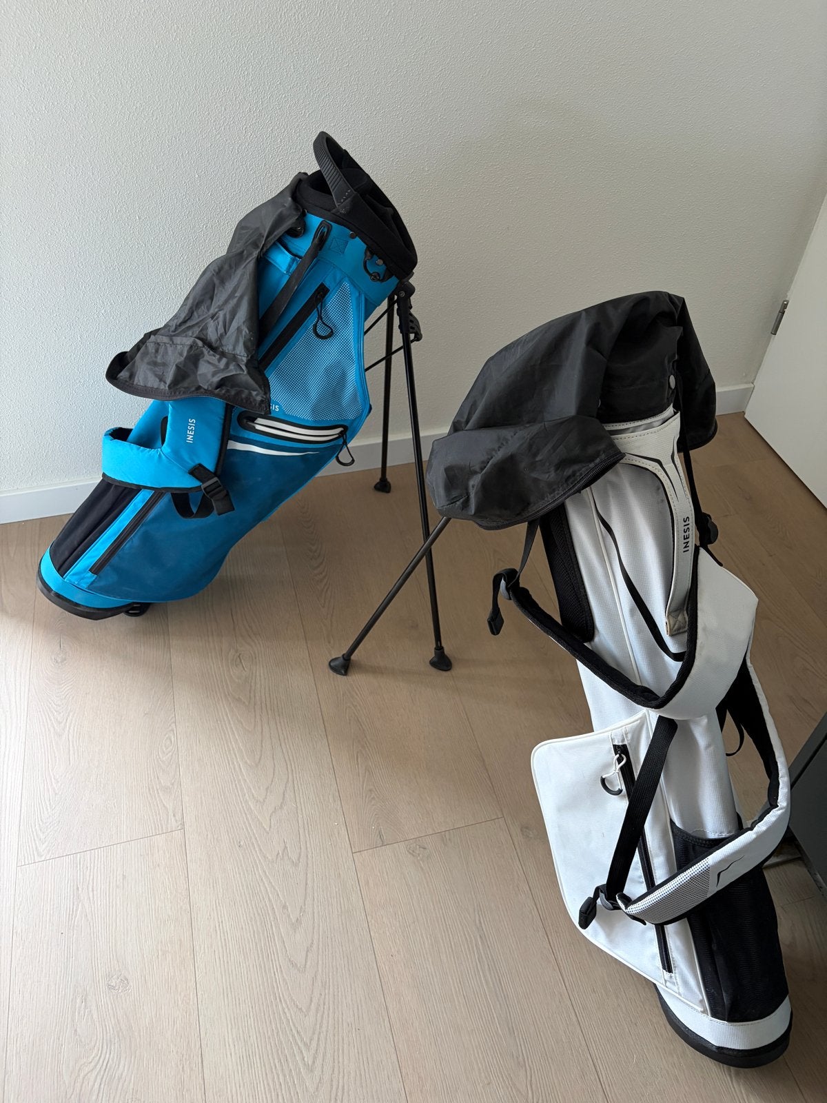 Set van 2 Inesis golftassen (standbag) voor halve set, Ophalen, Gebruikt, Tas, Overige merken