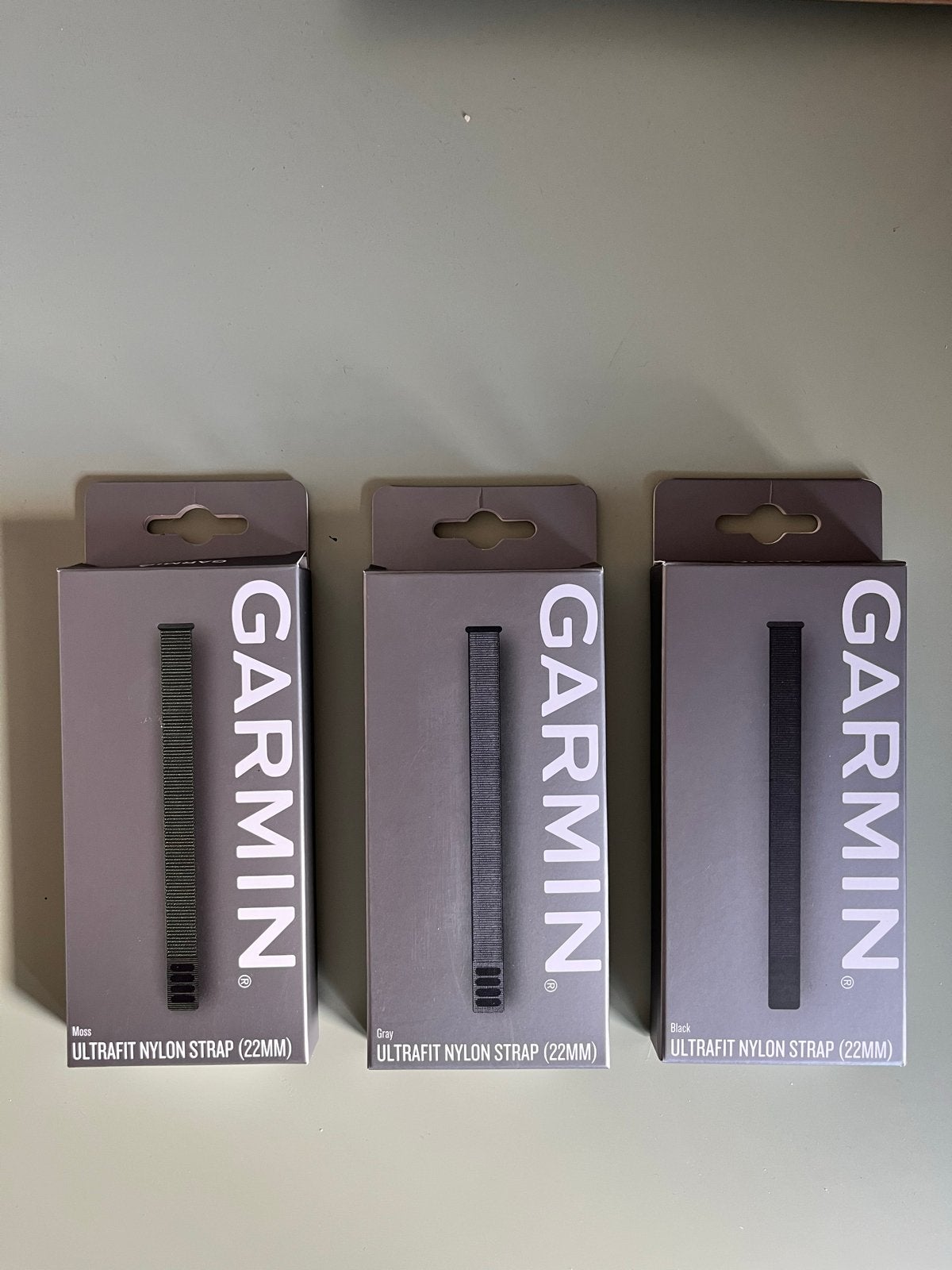 Garmin Ultrafit Nylon Bandjes (22mm) - Diverse Kleuren, Ophalen of Verzenden, Zo goed als nieuw, Grijs, Android