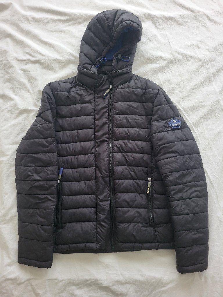 Superdry Fuji jas (maat M), Maat 48/50 (M), Zwart, Ophalen of Verzenden, Gedragen