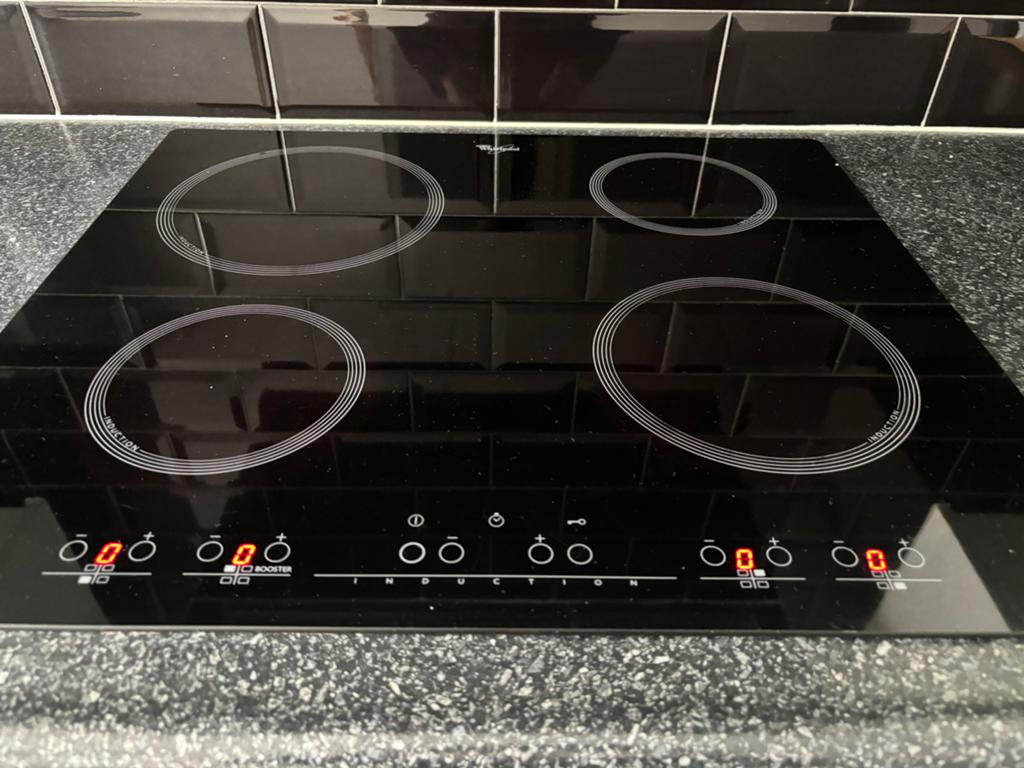 Inductiekookplaat inbouw Whirlpool, Zo goed als nieuw, Inbouw, Inductie, 4 kookzones