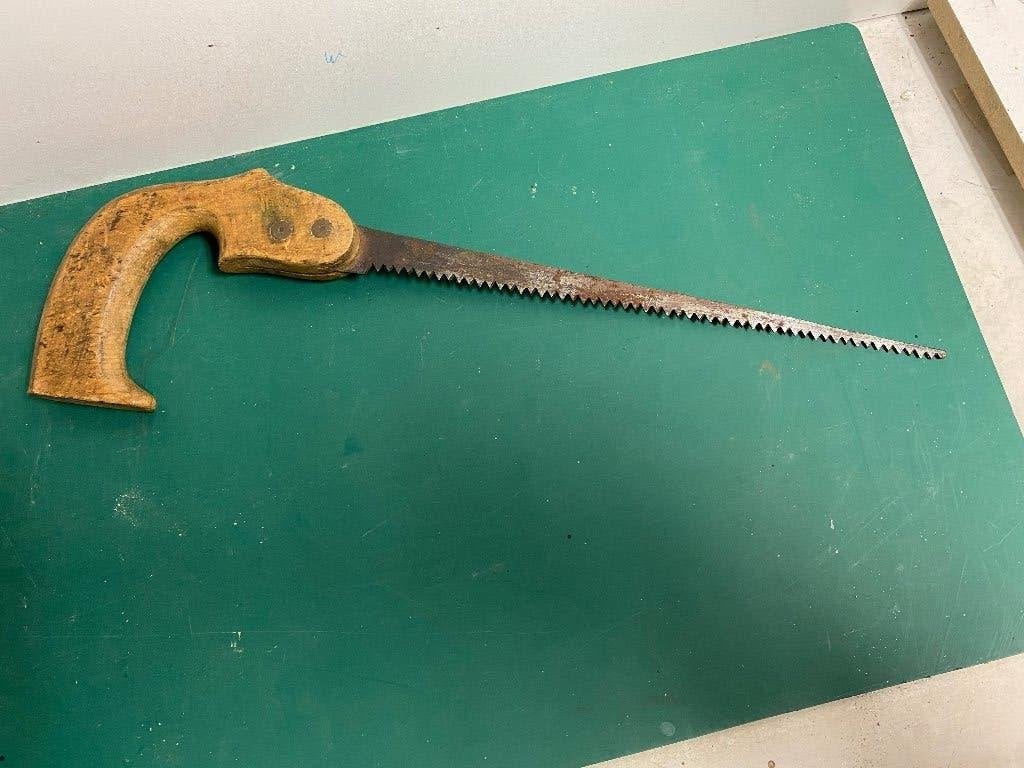 Oude Handzaag met Houten Handvat, Ophalen of Verzenden, Gebruikt