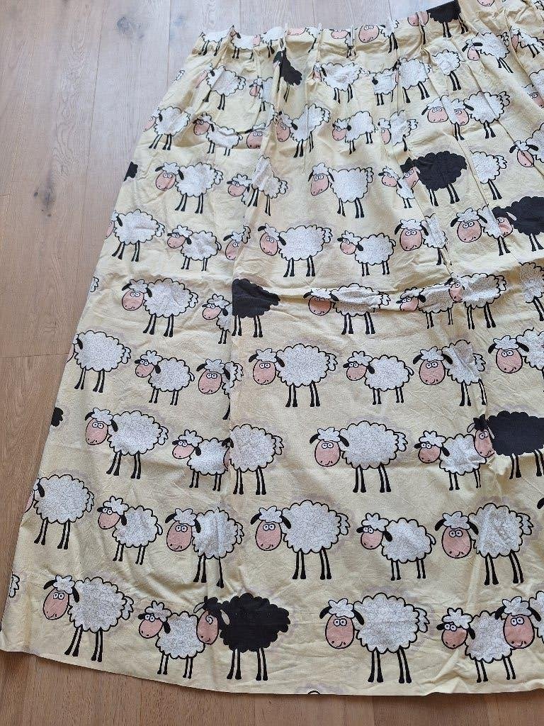 Gordijnen met schaap afbeelding, Overgordijn, 180 cm, Ophalen of Verzenden, Zo goed als nieuw